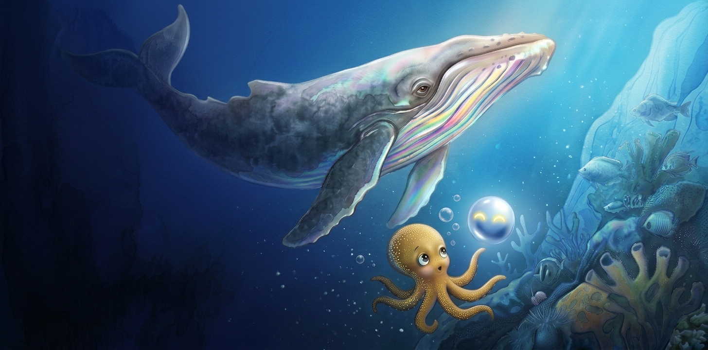 Draft-2 Mockup — Whale Reveal (Spread 12)