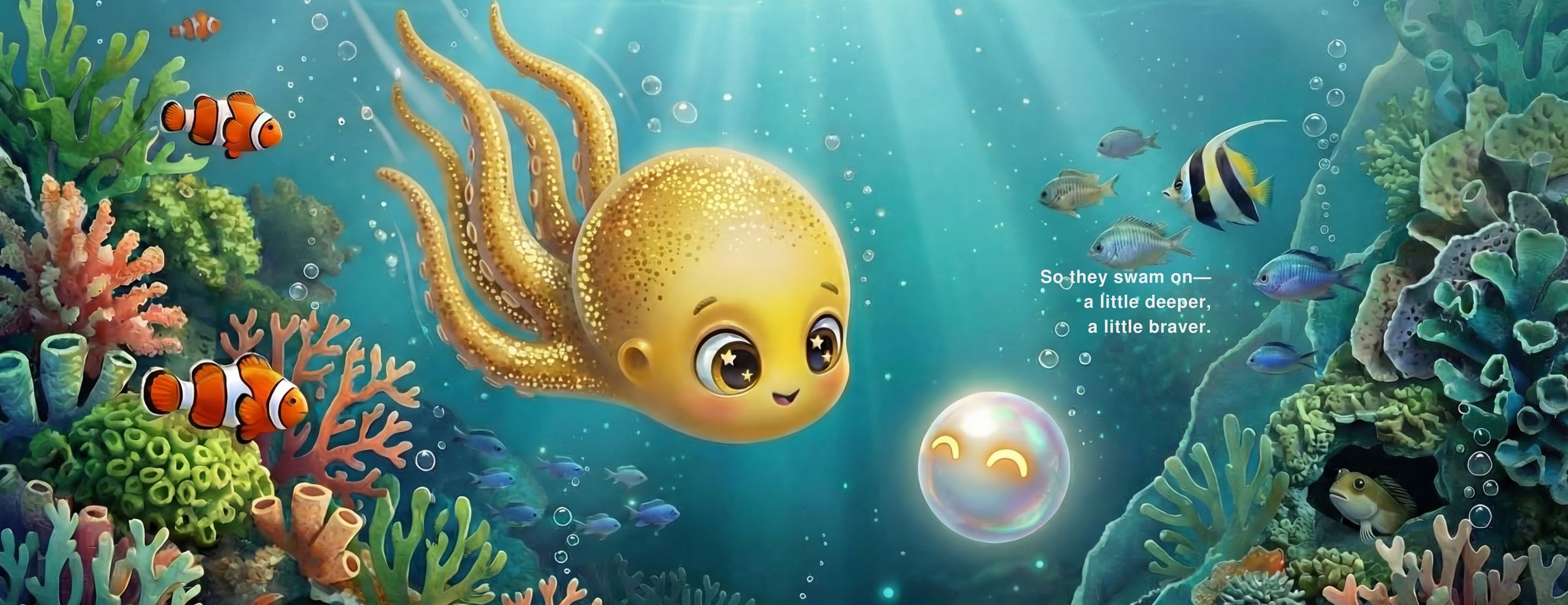 Spread 18 — Swam On