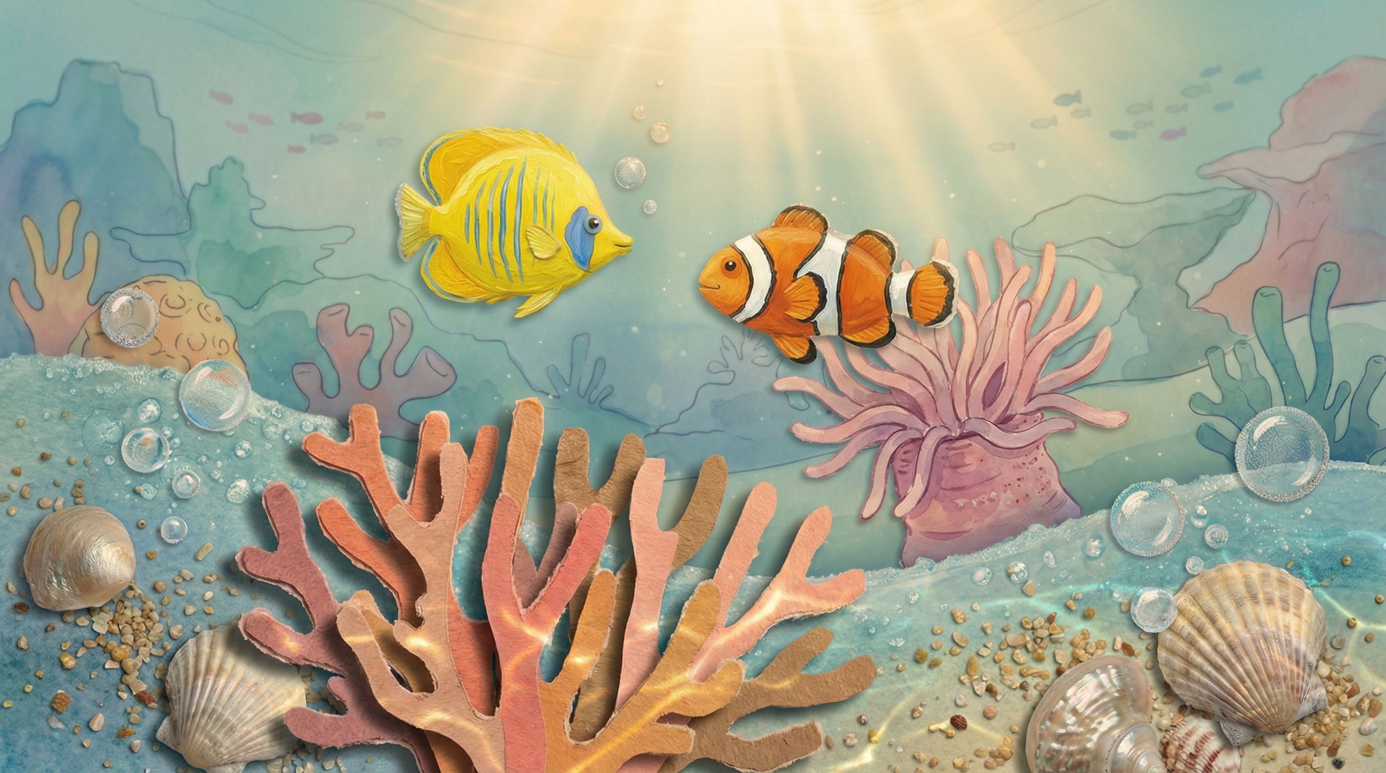 Back Spread 1 painted fish