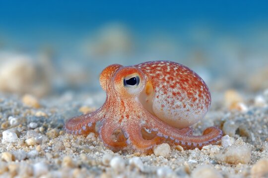 Baby octopus closeup